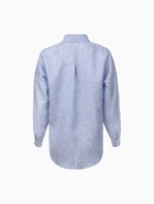 Рубашка женская MINAKU oversize в полоску, белая, голубая, размер 48 - Фото 11