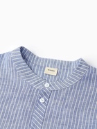 Рубашка мужская MINAKU в полоску, размер 48, белая, голубая - Фото 9