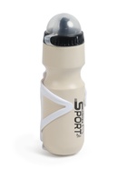 УЦЕНКА Бутылка для воды велосипедная, 750 мл, "Мастер К.", с креплением, белая - Фото 1