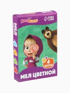 Мелки цветные школьные, набор 4шт "Маша и медведь", прямоугольные - фото 322550617