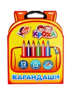 Карандаши 12 цвета, Луч Кроха, трехгранные, утолщенные - Фото 1