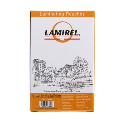 Пленка для ламинирования A8 54х86 мм, 125 мкм, 100 штук, глянцевые, Lamirel