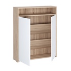 Тумба для обуви «Лайт», с полками, 800×236×970 мм, цвет дуб сонома/белый  (артикул 10883273)  большой выбор товаров оптом и в розницу по низким ценам с доставкой