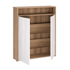 Тумба для обуви «Лайт», с полками, 800×236×970 мм, цвет шимо тёмный/шимо светлый  (артикул 10883275)  большой выбор товаров оптом и в розницу по низким ценам с доставкой