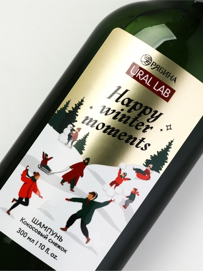 Шампунь для волос Creamy coconut snowball, 300 мл, аромат: кокосовый снежок, Ural Lab Winter Melody