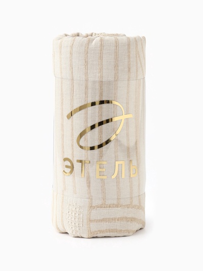 Плед «Этель» Cotton, 150×240 см, хлопок 100%, бежевый