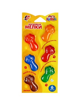 Мелки восковые 6цв Луч Кроха. Морковки, фигурные (комплект 2 шт)