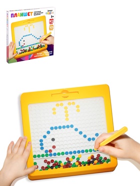 {{photo.Alt || photo.Description || 'УЦЕНКА Магнитный планшет для рисования «Пуговки», большой, 10 трафаретов, 266 ячеек, 126 пуговок'}}