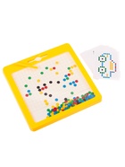 УЦЕНКА Магнитный планшет для рисования «Пуговки», большой, 10 трафаретов, 266 ячеек, 126 пуговок - Фото 2