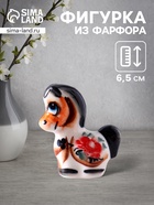 Фигурка фарфор гжель «Конь Агат» 6.5×5.5×2.5 см, цветной - Фото 1