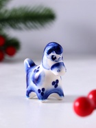 Фигурка фарфор гжель «Конь Дымка», 5×5.5×2.5 см, бело-синий - Фото 2