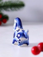 Фигурка фарфор гжель «Конь Дымка», 5×5.5×2.5 см, бело-синий - фото 808881682