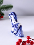 Фигурка фарфор гжель «Конь Буцефал», 9×10×3.5 см, бело-синий - фото 54802711