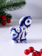 Фигурка фарфор гжель «Конь Буян», 7.5×6×3 см, бело-синий - Фото 2