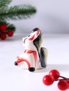 Фигурка фарфор гжель «Конь Пони», 6.5?5?3.5 см, цветной, МИКС (комплект 2 шт) - фото 54802722