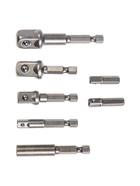 УЦЕНКА Набор адаптеров для бит и торцевых головок ТУНДРА, 1/4" 3/8" 1/2", 25 - 70 мм, 7 шт. - Фото 2