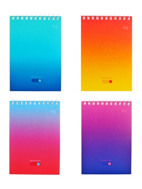 Блокнот А6, 60 листов в клетку, Bright monocolor, на гребне, МИКС 10884585
