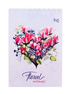 Блокнот А6, 40 листов в клетку, Floral notebook, на гребне, МИКС 10884587 - фото 14535181
