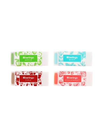 Ластик Berlingo Aroma, прямоугольный, скошенный, 58×22×10 мм, МИКС