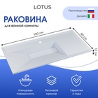Раковина полувстраиваемая Uperwood Lotus 100 см, прямоугольная, белая глянцевая - фото 14820410