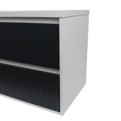 Тумба с раковиной Uperwood Next Premium 70, 2 ящика, 550×450×694 мм, цвет белый/графит