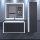 Тумба с раковиной Uperwood Next Premium 80, 1 ящик, 400×450×795 мм, цвет белый/графит 10821787 - фото 319831320