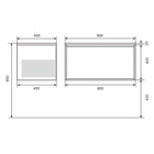 Тумба с раковиной Uperwood Next Premium 80, 1 ящик, 400×450×795 мм, цвет белый 10821807 - фото 319831329