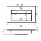 Тумба подвесная Uperwood, с раковиной Uperwood Next Premium 80, 1 ящик, цвет белый - Фото 7