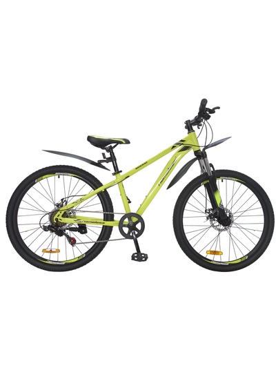 Велосипед подростковый Nameless S6100D, диаметр колёс 26", размер рамы 13.5", жёлтый неон