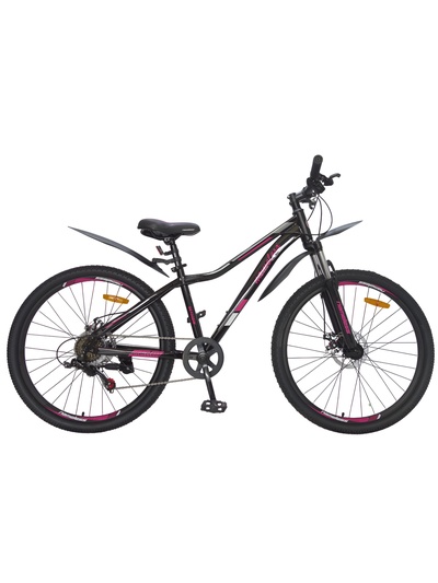 Велосипед Nameless S6100DW, диаметр колёс 26", размер рамы 15", 7 скоростей, чёрный
