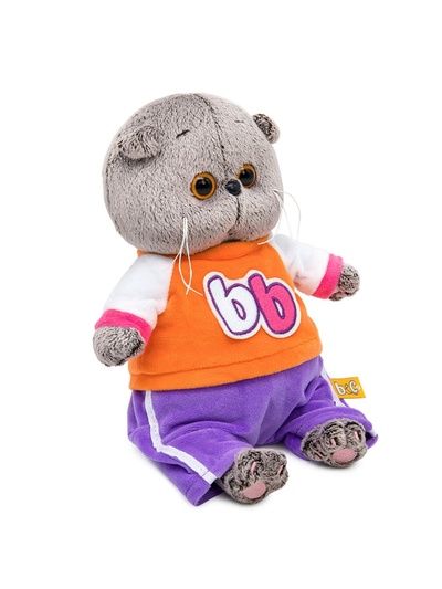 Мягкая игрушка «Кот Басик BABY» в костюмчике в стиле спорт-шик, 20 см