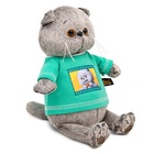 Мягкая игрушка «Кот Басик» в лонгсливе с принтом, 19 см - Фото 2