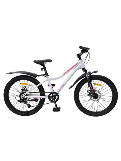 Велосипед подростковый AVENGER C221DW, диаметр колёс 22", размер рамы 12.5", 6 скоростей, белый