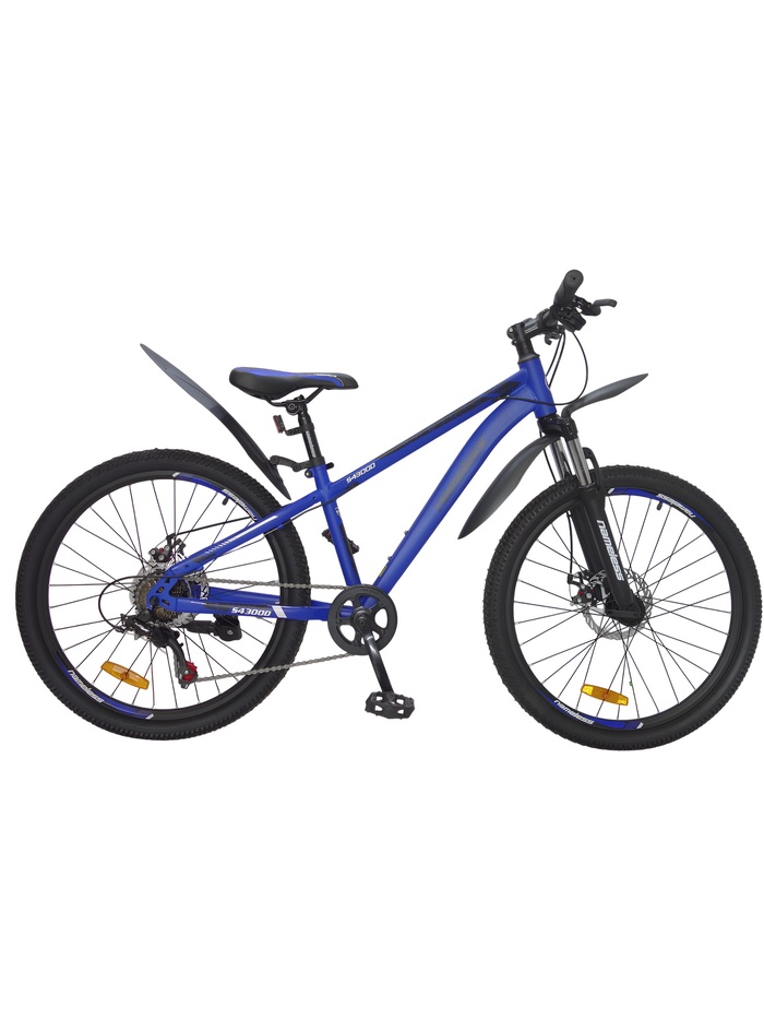 Велосипед подростковый Nameless S4300D, диаметр колёс 24", размер рамы 13", 7 скоростей, синий неон - Фото 1