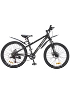 Велосипед подростковый Nameless J4200D, диаметр колёс 24", размер рамы 12.5", 7 скоростей, чёрный 10882544