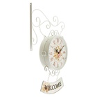 УЦЕНКА Часы настенные интерьерные WELCOME, двусторонние, на подвесе, 47×31 см, d=23 см, от батареек 2хАА 10886017