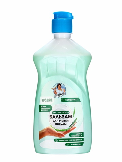 Средство для мытья посуды HERMES INDUSTRY Home, бальзам-концентрат, экстракт алоэ, 450 мл