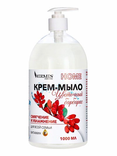 Крем-мыло HERMES INDUSTRY Цветочный барбарис, 1000 мл