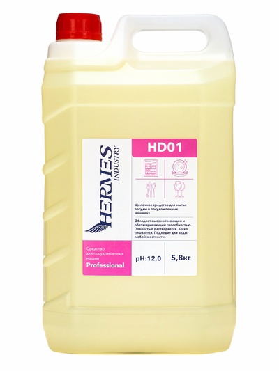 Щелочное средство для посудомоечных машин HERMES INDUSTRY AUTO CROCK Hd=01, 5.8 кг