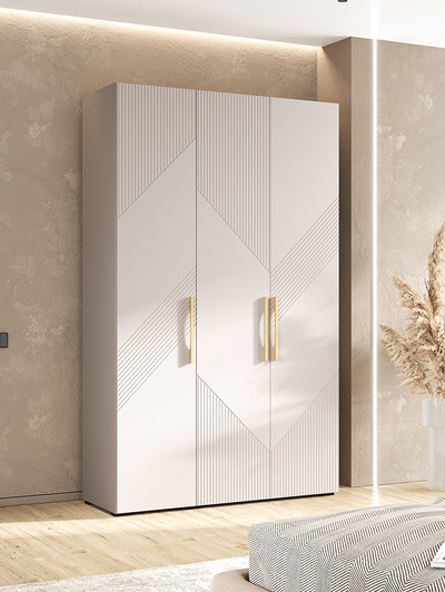 Шкаф трехстворчатый «Ирис», 1350×506×2236 мм, цвет кашемир/кашемир МДФ
