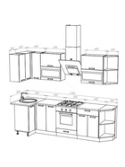 Кухонный гарнитур угловой «Техно», 900×2700 мм, цвет белый снег софт МДФ/атлантик софт МДФ - Фото 2