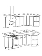 Кухонный гарнитур угловой «Техно», 1700×1300 мм, цвет белый снег софт МДФ/атлантик софт МДФ - Фото 2