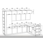 Кухонный гарнитур угловой в потолок «Техно-5», 3200×2240 мм, дуб крафт/графит софт - Фото 4