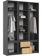 Шкаф трехстворчатый «Остин», 1500×490×2236 мм, цвет дуб крафт/графит - Фото 2