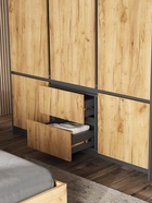 Шкаф трехстворчатый «Остин», 1500×490×2236 мм, цвет дуб крафт/графит - Фото 3