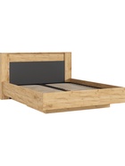 Кровать парящая двуспальная с ортопедическим основанием, 1600×2000 мм, цвет дуб крафт/графит - Фото 3