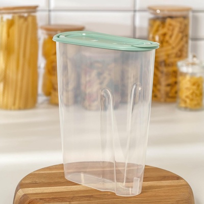 УЦЕНКА Емкость для сыпучих продуктов 2.1 л, 9×19.5×23.5 см, МИКС. нет крышки