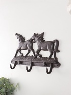 Настенные крючки декоративные «Двойка коней», чугун, 30×4×18 см - Фото 2