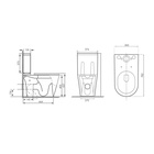 Унитаз-компакт Comforty CF41363C, безободковый, выпуск универсальный, 2-режимная арматура - Фото 3