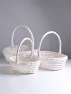 Набор корзин плетёных 3 шт., 44×33×14×40/38×28×12.5×35/32×23×11×30 см - Фото 1